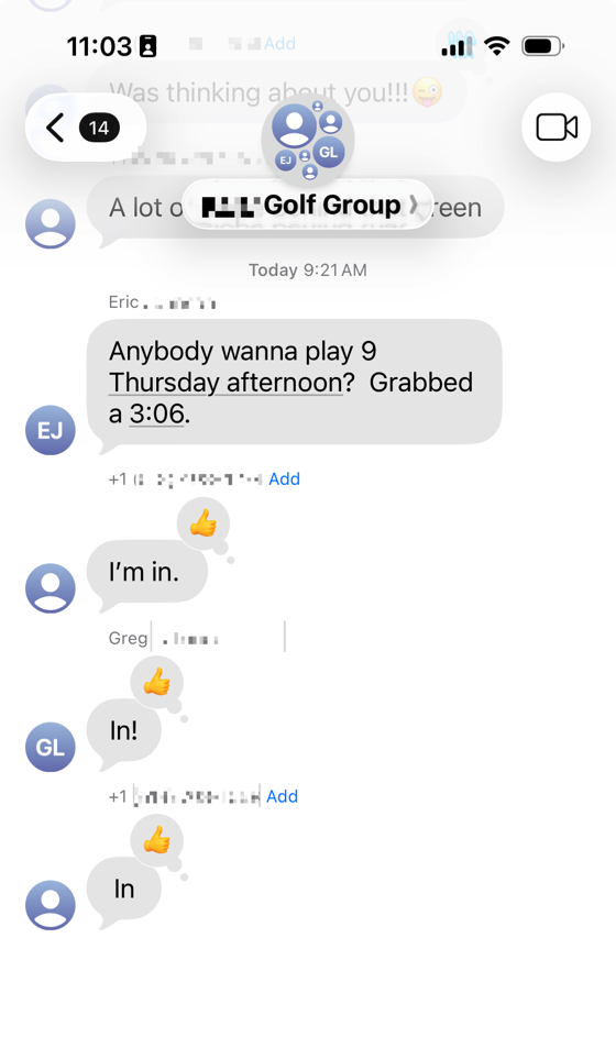 Invite screen showing group selection and invite options